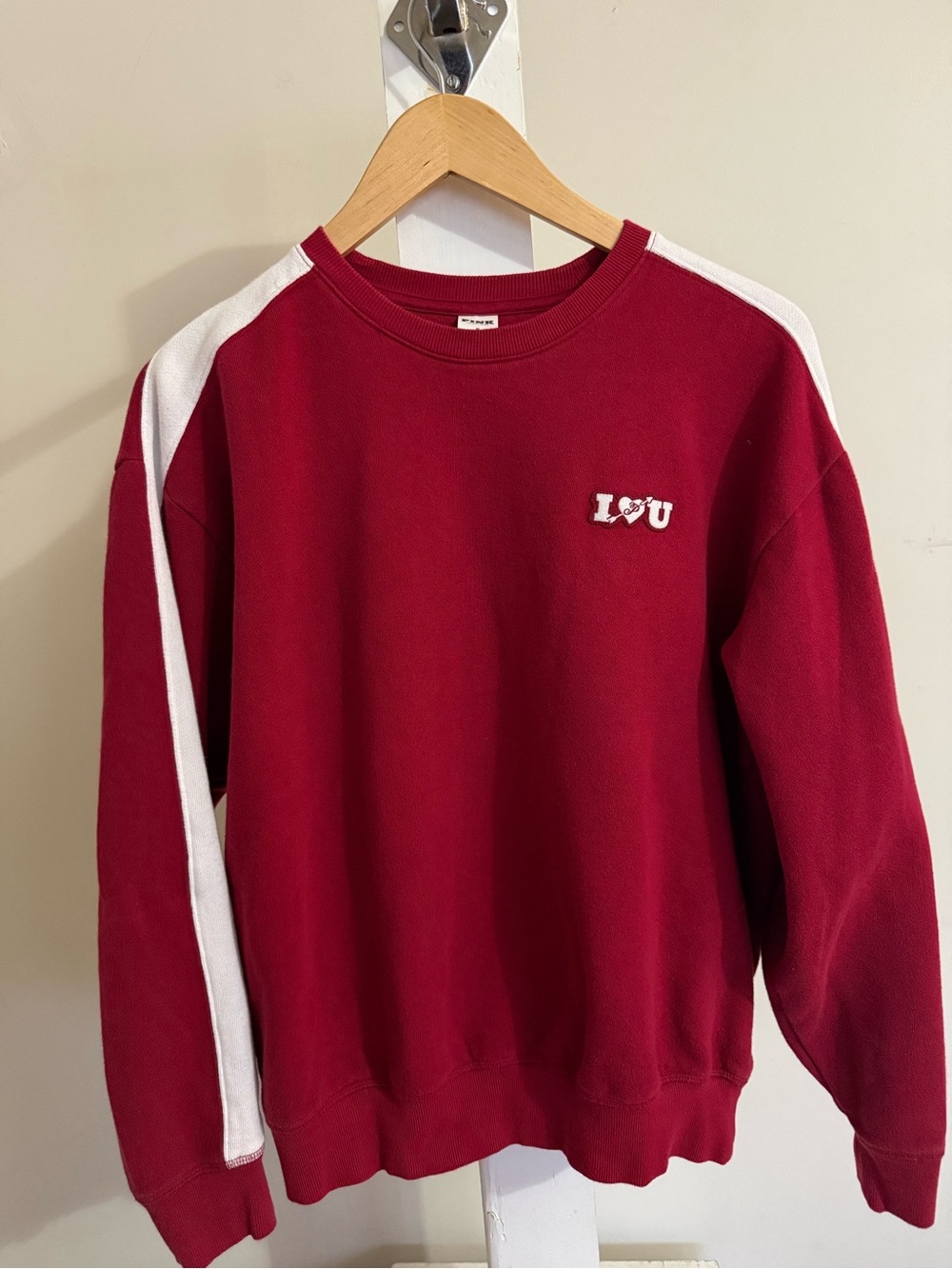 Victoria's Secret PINK Red Laquer Fleece Sweatshirt